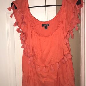 Tassel off the shoulder top